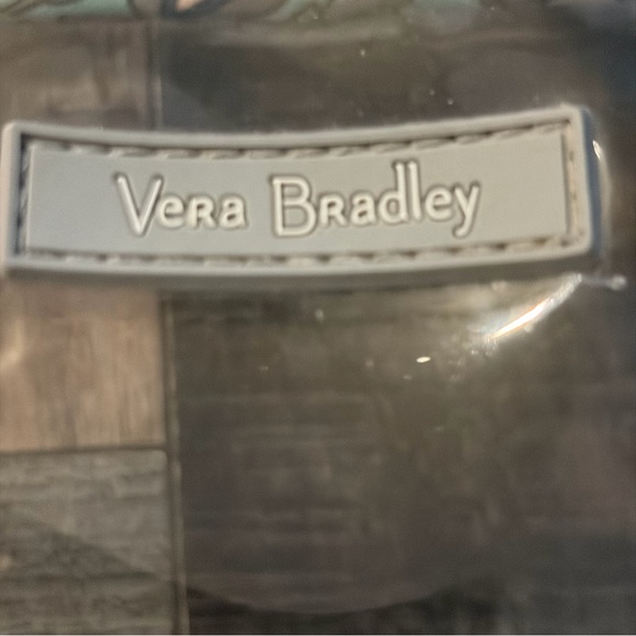 Vera Bradley Clear Stadium Travel Tote Mint Floral Trim - Picture 2 of 7